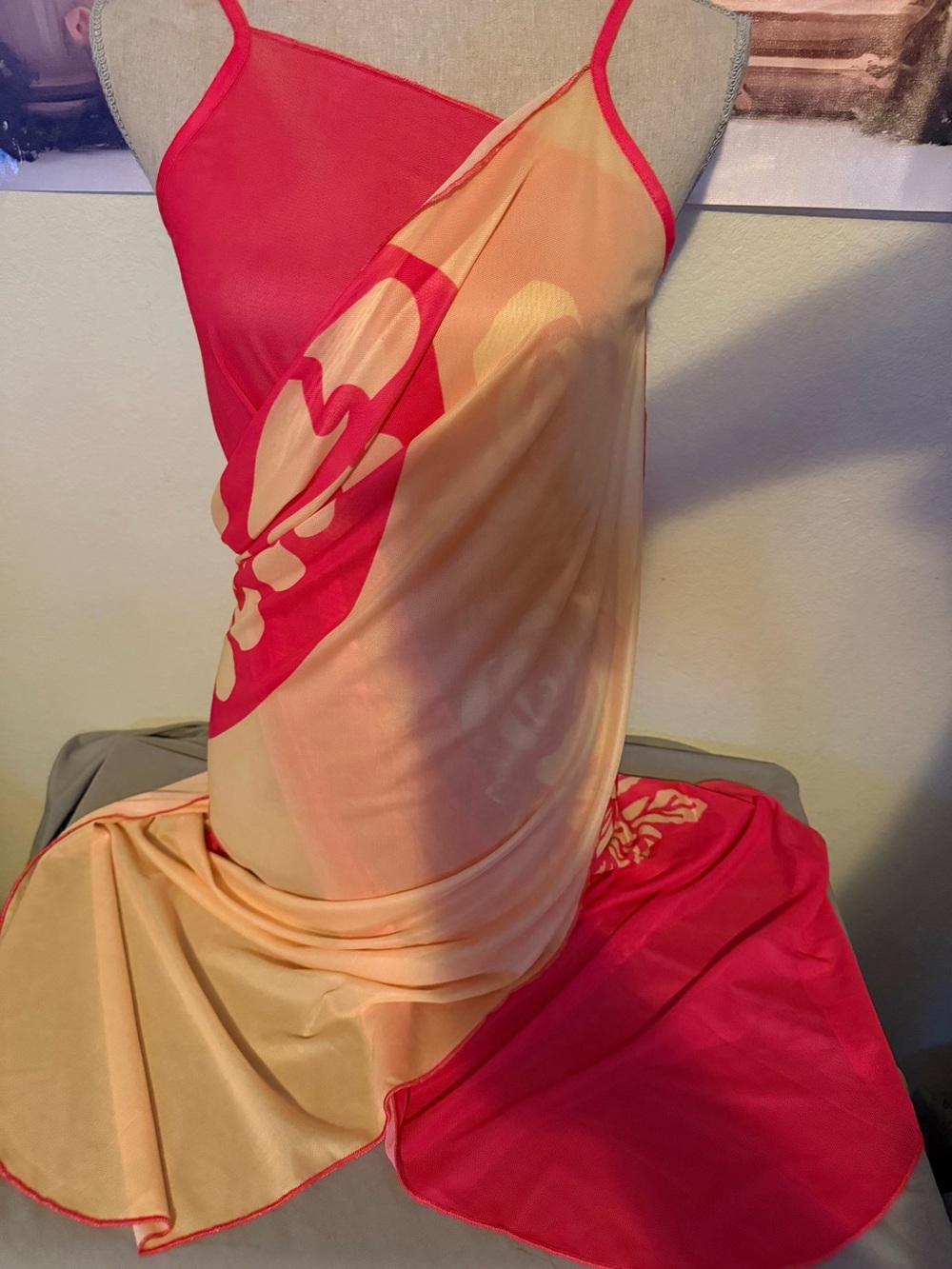 Pink and Peach Floral Coverup